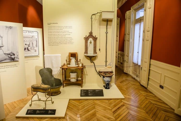 Reconstrucción de un baño de época, Museo Cerralbo, Madrid